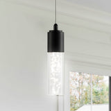 Hubbard 4.75" Bubble Acrylic/Iron Modern Minimalist Integrated LED Pendant