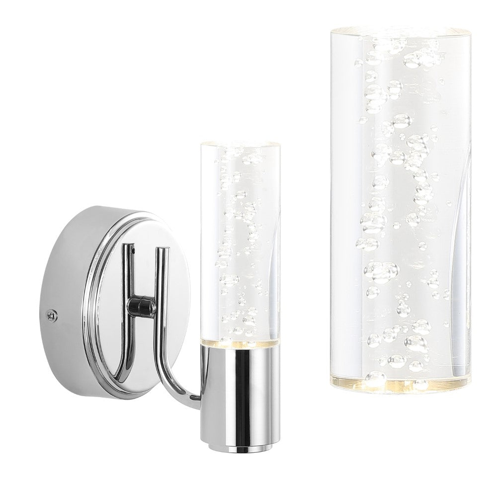 Jackson Minimalist Modern Bubble Acrylic/Iron Integrated LED Vanity Light