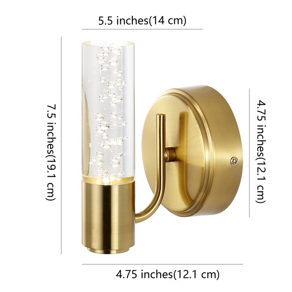 Dimension Image Brass Gold / 1 Light