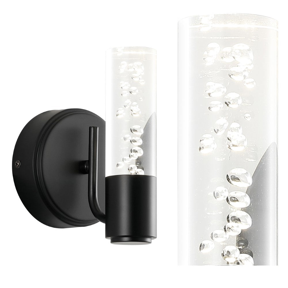 Jackson Minimalist Modern Bubble Acrylic/Iron Integrated LED Vanity Light
