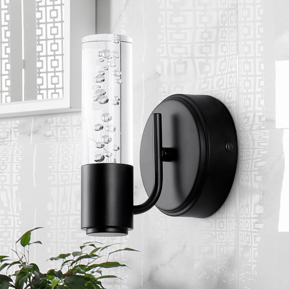Jackson Minimalist Modern Bubble Acrylic/Iron Integrated LED Vanity Light