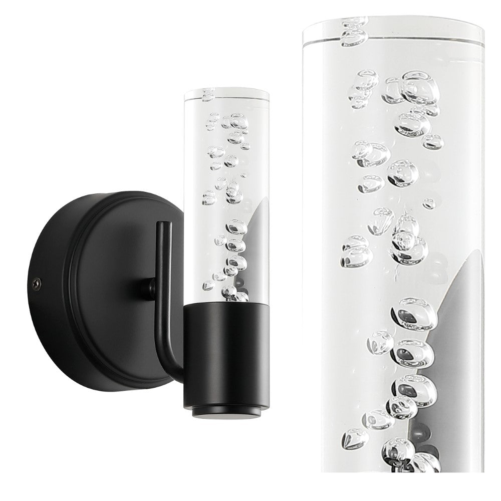 Jackson Minimalist Modern Bubble Acrylic/Iron Integrated LED Vanity Light