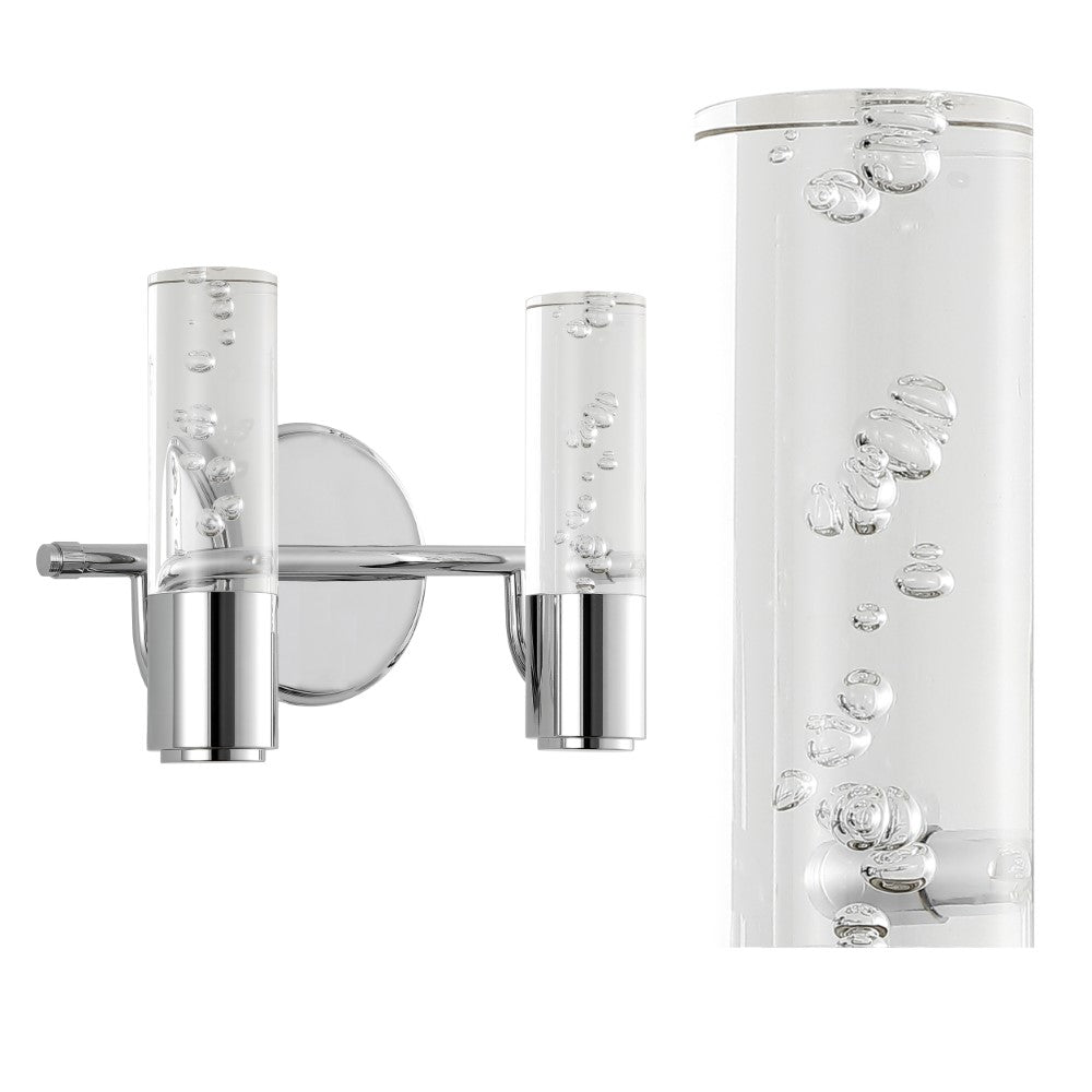 Jackson Minimalist Modern Bubble Acrylic/Iron Integrated LED Vanity Light