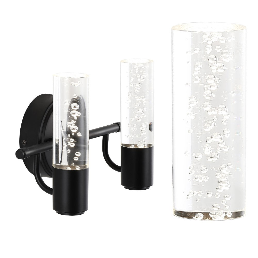 Jackson Minimalist Modern Bubble Acrylic/Iron Integrated LED Vanity Light