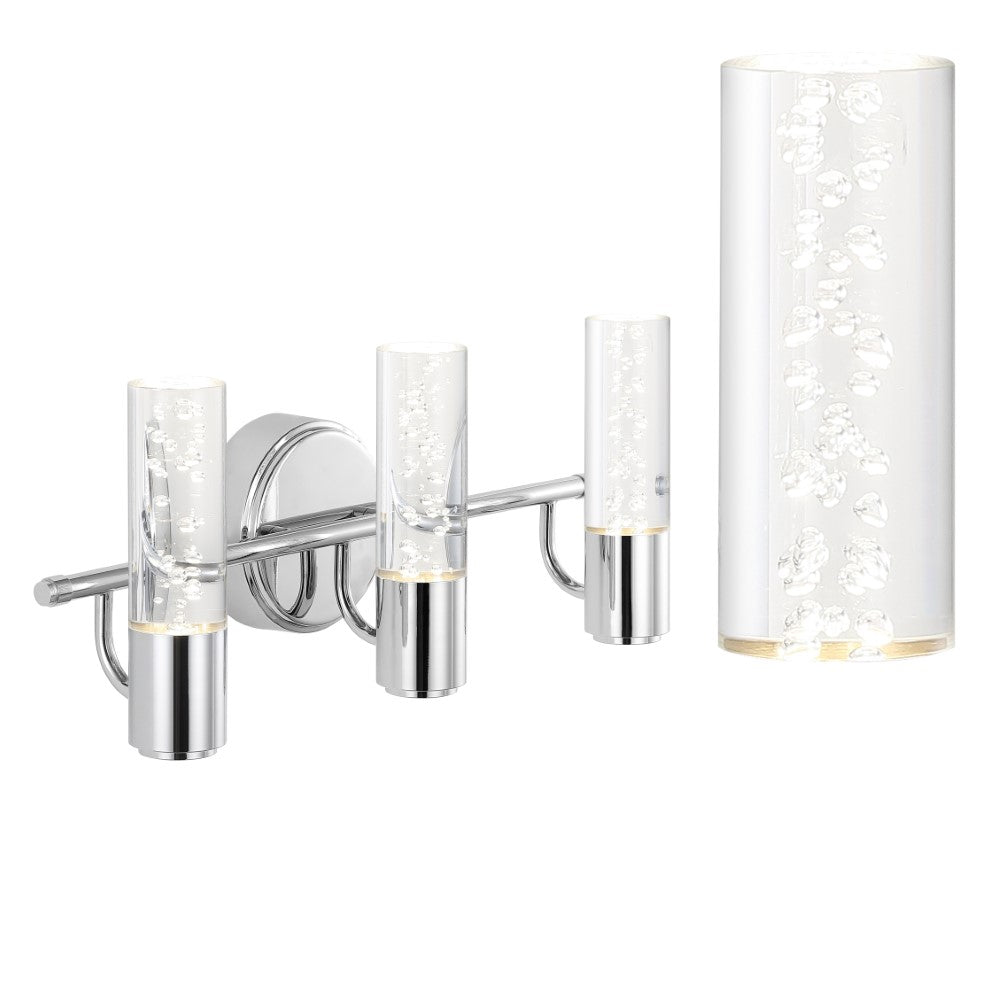 Jackson Minimalist Modern Bubble Acrylic/Iron Integrated LED Vanity Light