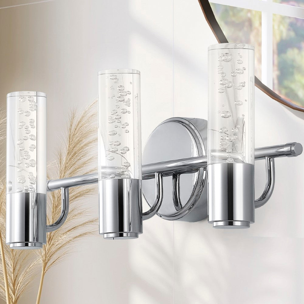 Jackson Minimalist Modern Bubble Acrylic/Iron Integrated LED Vanity Light