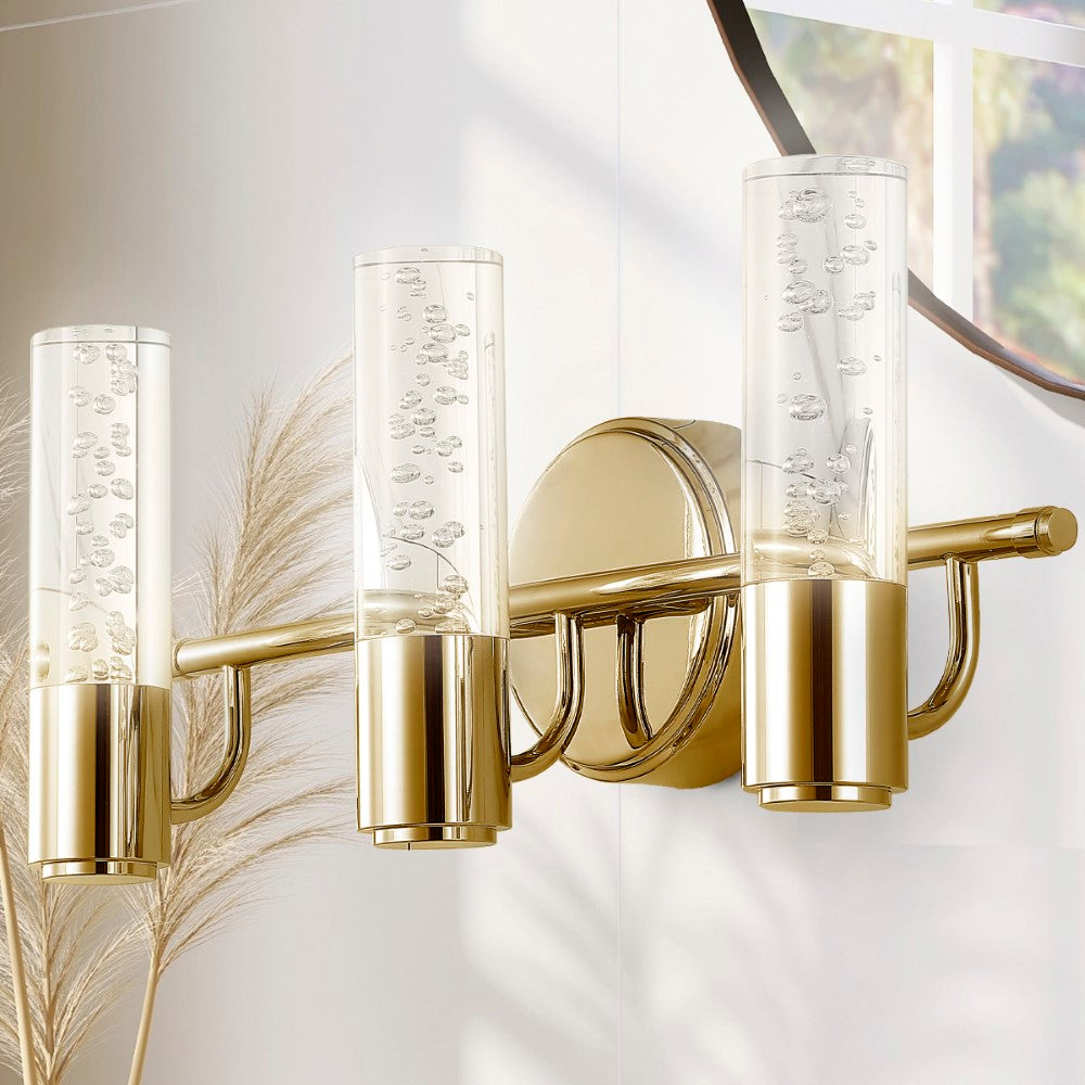 Jackson Minimalist Modern Bubble Acrylic/Iron Integrated LED Vanity Light
