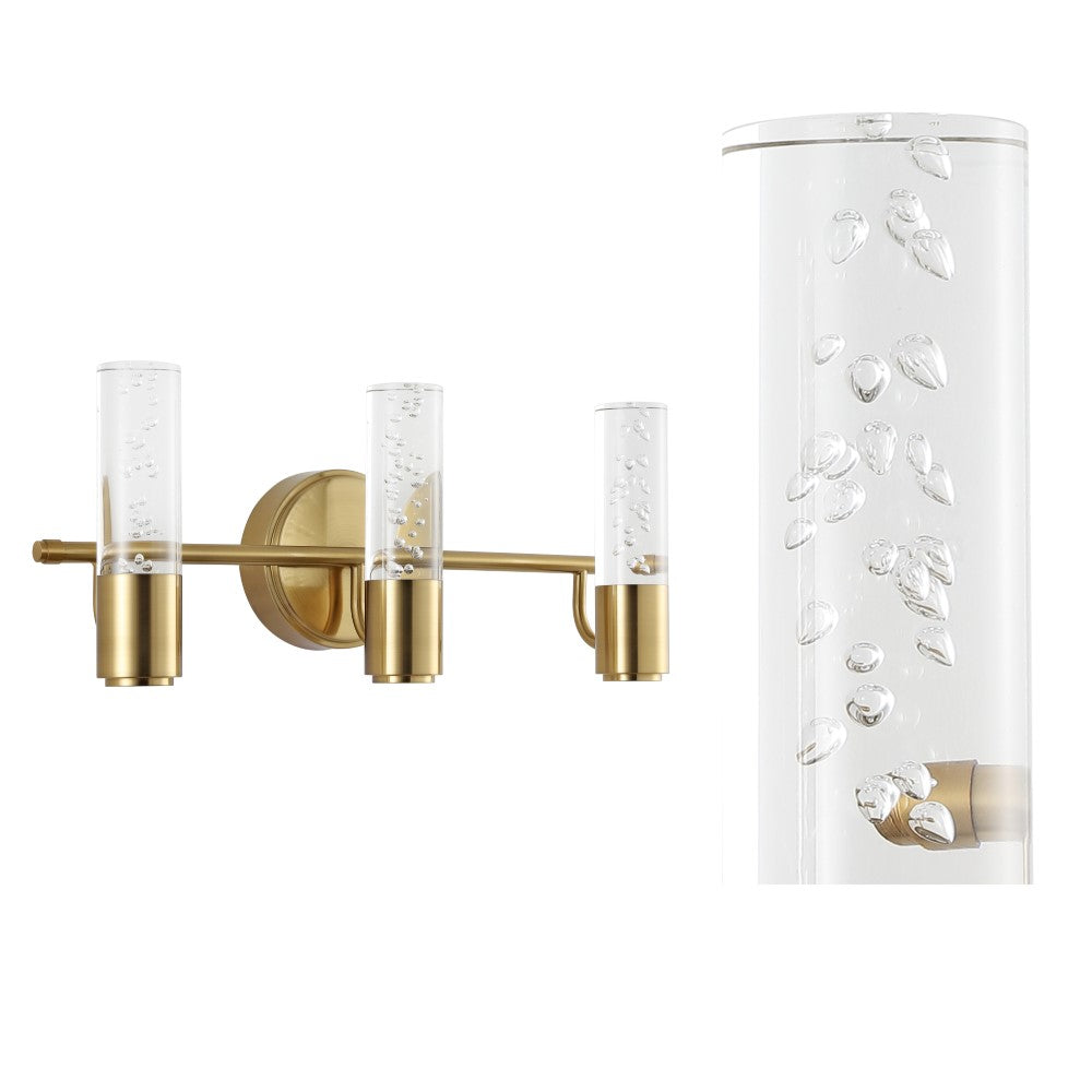Jackson Minimalist Modern Bubble Acrylic/Iron Integrated LED Vanity Light