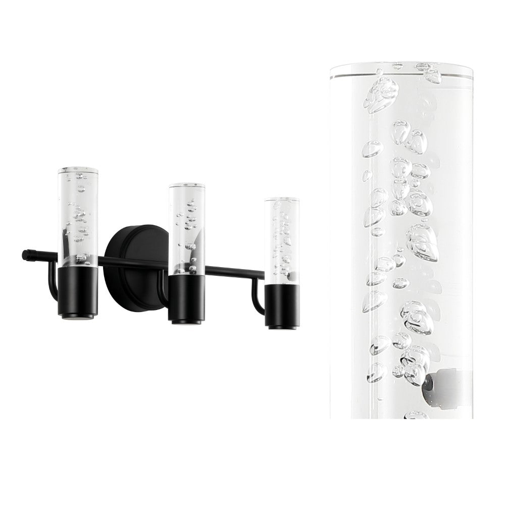 Jackson Minimalist Modern Bubble Acrylic/Iron Integrated LED Vanity Light