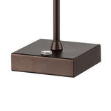 Ariston Modern Industrial Rechargeable/Cordless Iron/Acrylic Integrated LED Table Lamp with Ribbed Shade