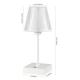Ariston Modern Industrial Rechargeable/Cordless Iron/Acrylic Integrated LED Table Lamp with Ribbed Shade