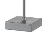 Ariston Modern Industrial Rechargeable/Cordless Iron/Acrylic Integrated LED Table Lamp with Ribbed Shade