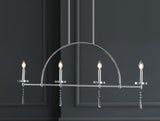 Dakota 41" 4-light Linear Metal/Crystal LED Pendant