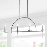 Dakota 41" 4-light Linear Metal/Crystal LED Pendant
