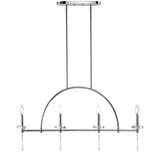 Dakota 41" 4-light Linear Metal/Crystal LED Pendant