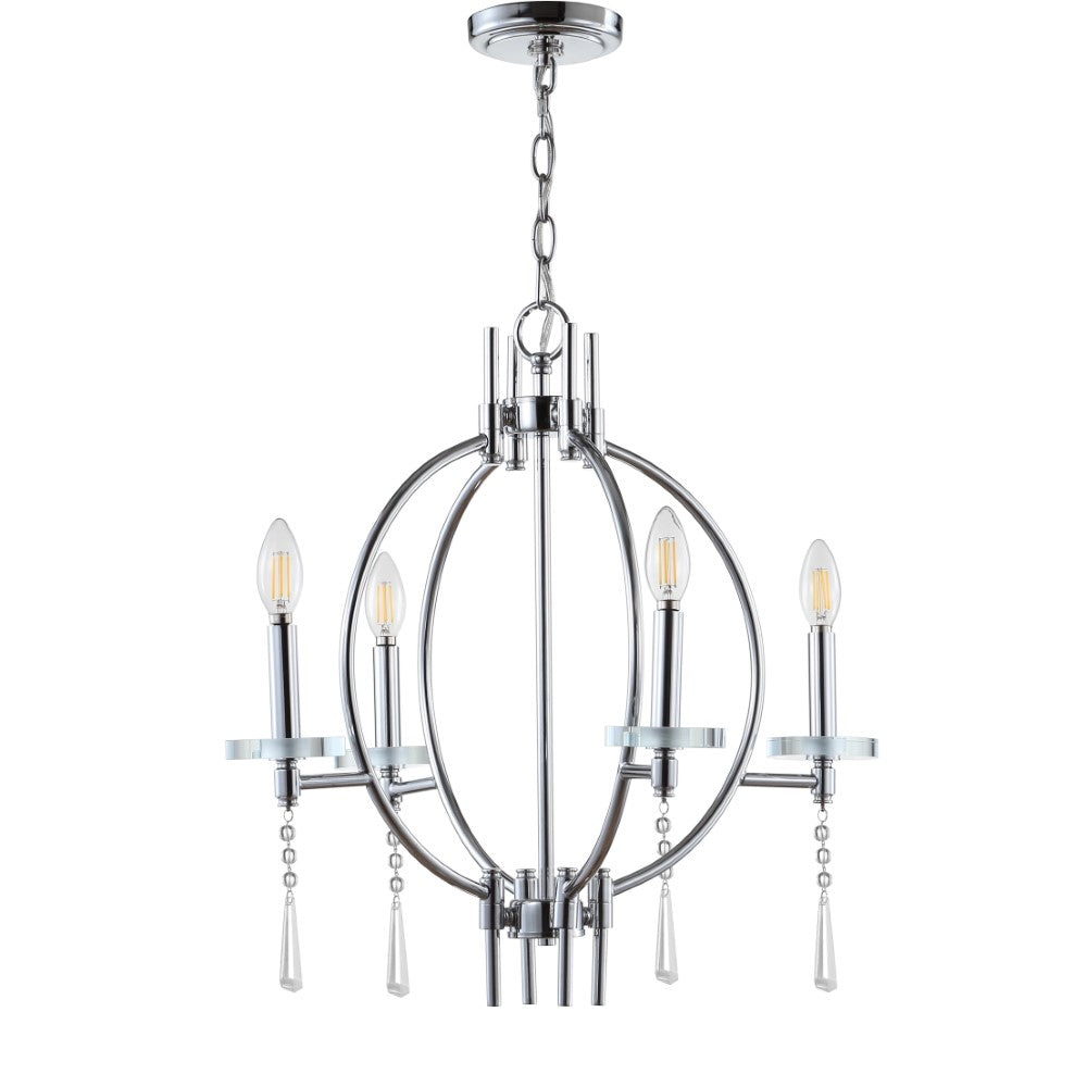 Gatlin 23" Crystal/Metal LED Chandelier