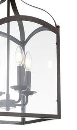 Hayes 11" Lantern Metal/Glass LED Pendant
