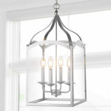 Hayes 11" Lantern Metal/Glass LED Pendant