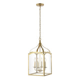 Hayes 11" Lantern Metal/Glass LED Pendant