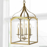 Hayes 11" Lantern Metal/Glass LED Pendant