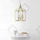 Hayes 11" Lantern Metal/Glass LED Pendant