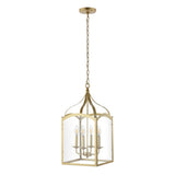 Hayes 11" Lantern Metal/Glass LED Pendant