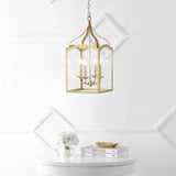 Hayes 11" Lantern Metal/Glass LED Pendant