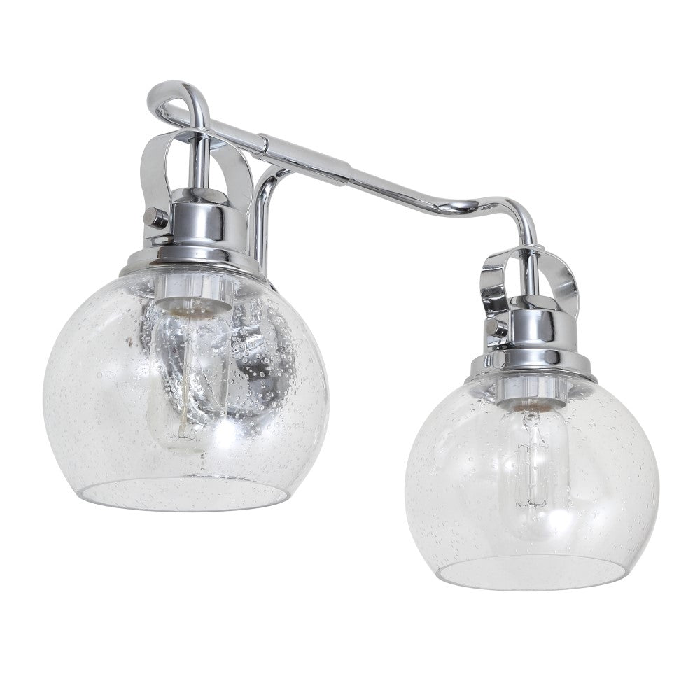 Winston Metal/ Bubbled Glass Vanity Light