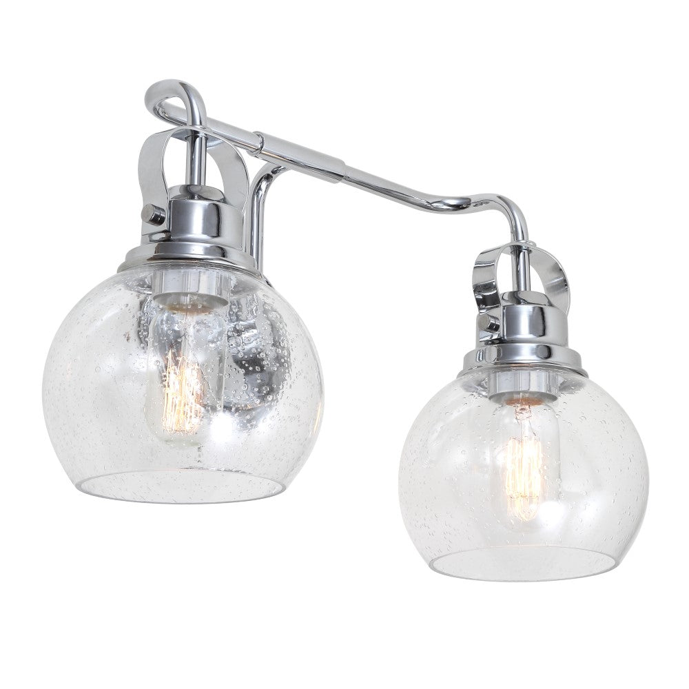 Winston Metal/ Bubbled Glass Vanity Light