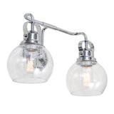 Winston Metal/ Bubbled Glass Vanity Light