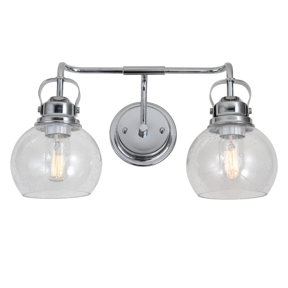 Winston Metal/ Bubbled Glass Vanity Light