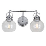 Winston Metal/ Bubbled Glass Vanity Light