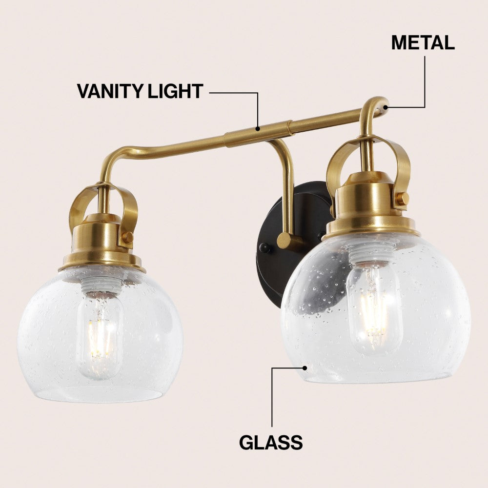 Winston Metal/ Bubbled Glass Vanity Light