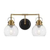 Winston Metal/ Bubbled Glass Vanity Light