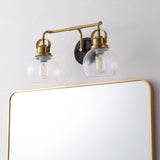 Winston Metal/ Bubbled Glass Vanity Light
