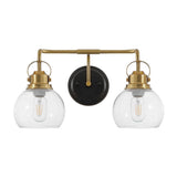 Winston Metal/ Bubbled Glass Vanity Light