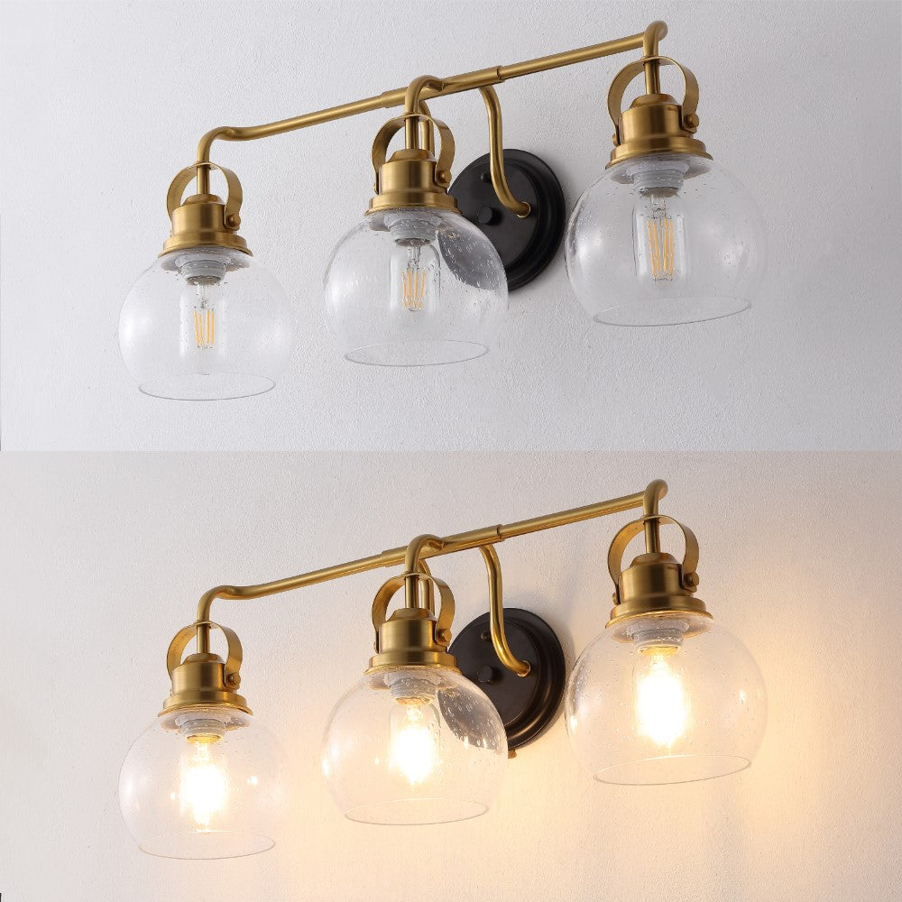 Winston Metal/ Bubbled Glass Vanity Light