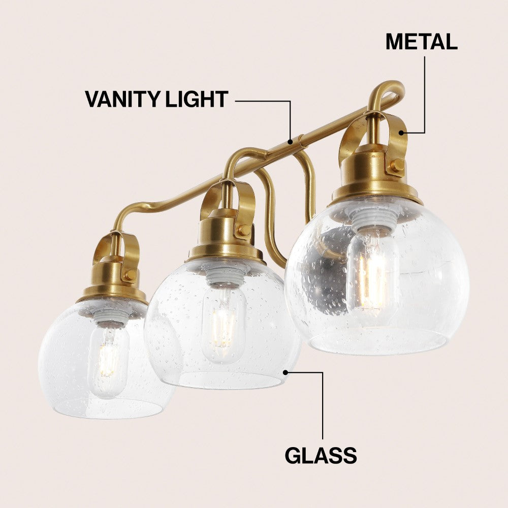 Winston Metal/ Bubbled Glass Vanity Light