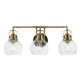 Winston Metal/ Bubbled Glass Vanity Light