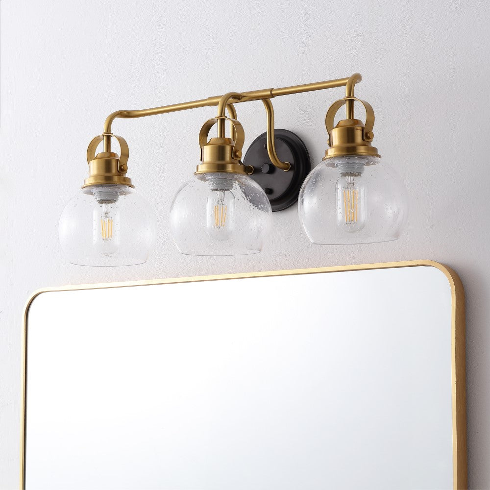 Winston Metal/ Bubbled Glass Vanity Light
