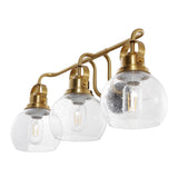Winston Metal/ Bubbled Glass Vanity Light
