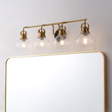 Winston Metal/ Bubbled Glass Vanity Light