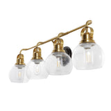 Winston Metal/ Bubbled Glass Vanity Light