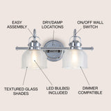 Shirley Metal/Glass LED Vanity Light