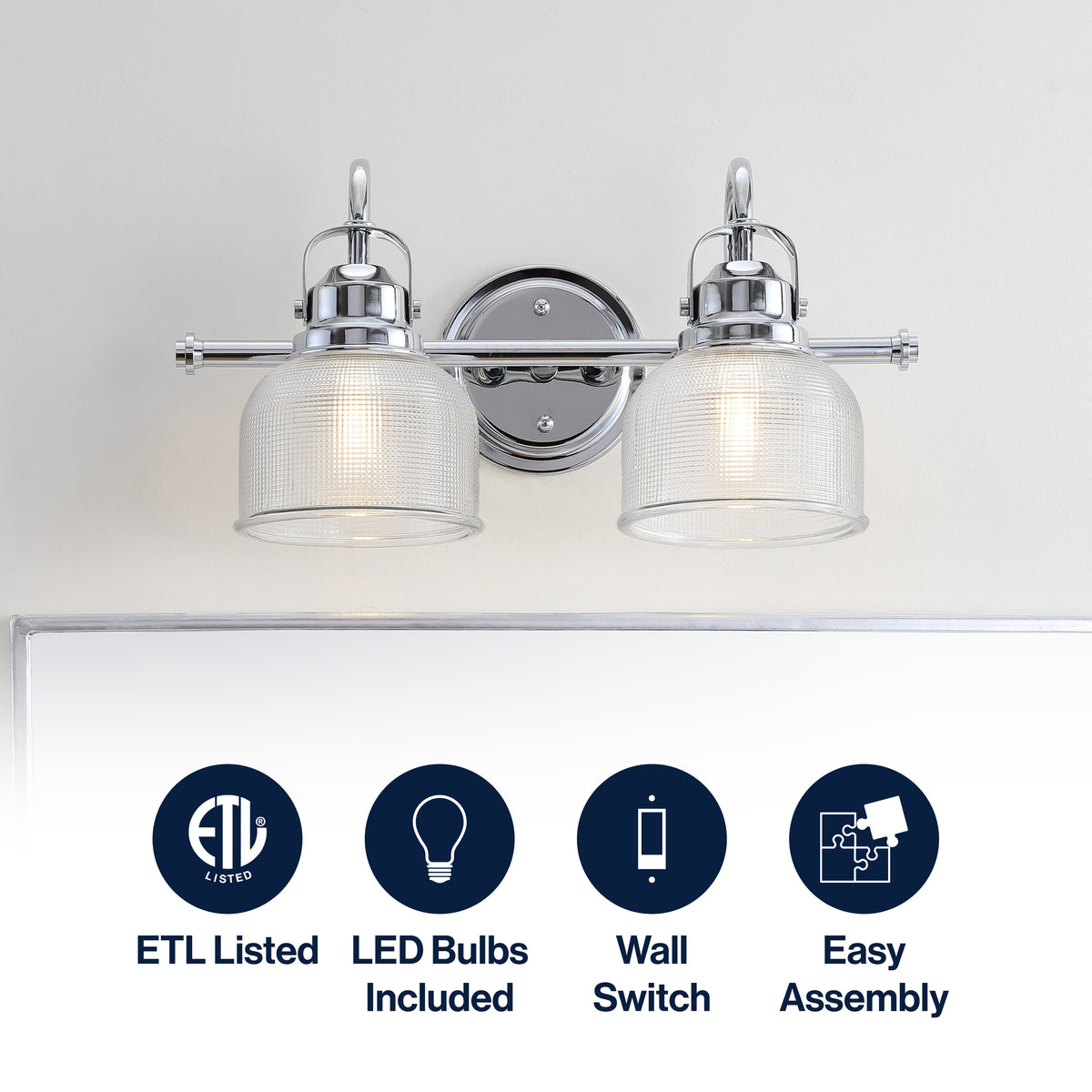 Shirley Metal/Glass LED Vanity Light