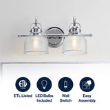 Shirley Metal/Glass LED Vanity Light