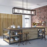 Terry 38.5" Linear 5-light Metal/Glass LED Pendant