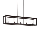 Terry 38.5" Linear 5-light Metal/Glass LED Pendant