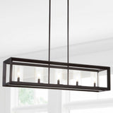 Terry 38.5" Linear 5-light Metal/Glass LED Pendant
