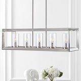 Terry 38.5" Linear 5-light Metal/Glass LED Pendant